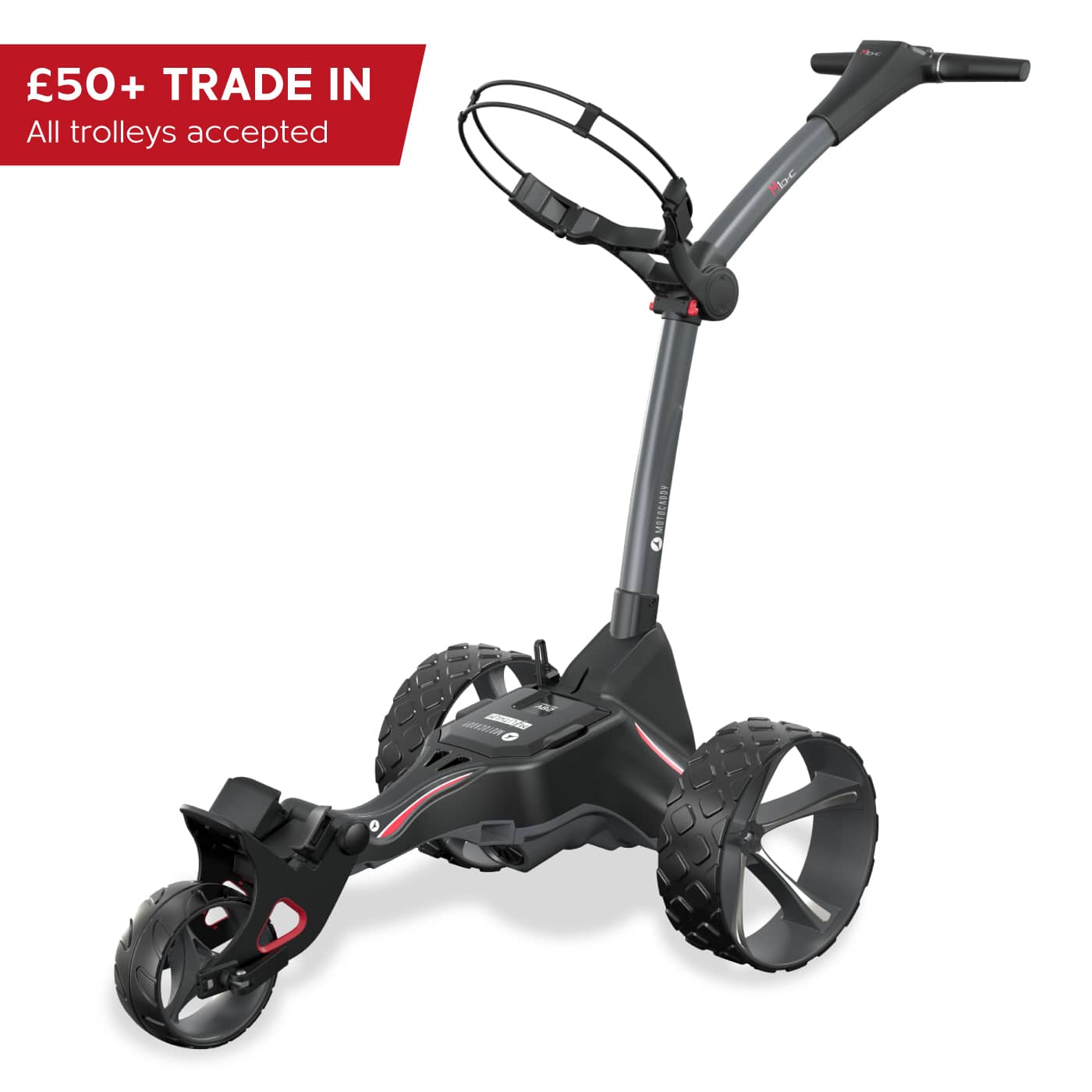 Motocaddy M1 with down hill control