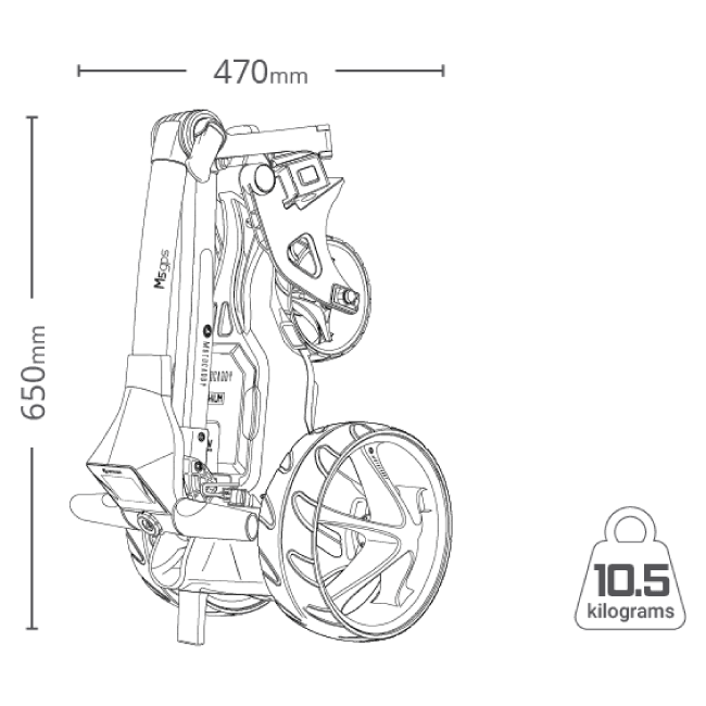 Motocaddy m5 small folding gps golf trolley
