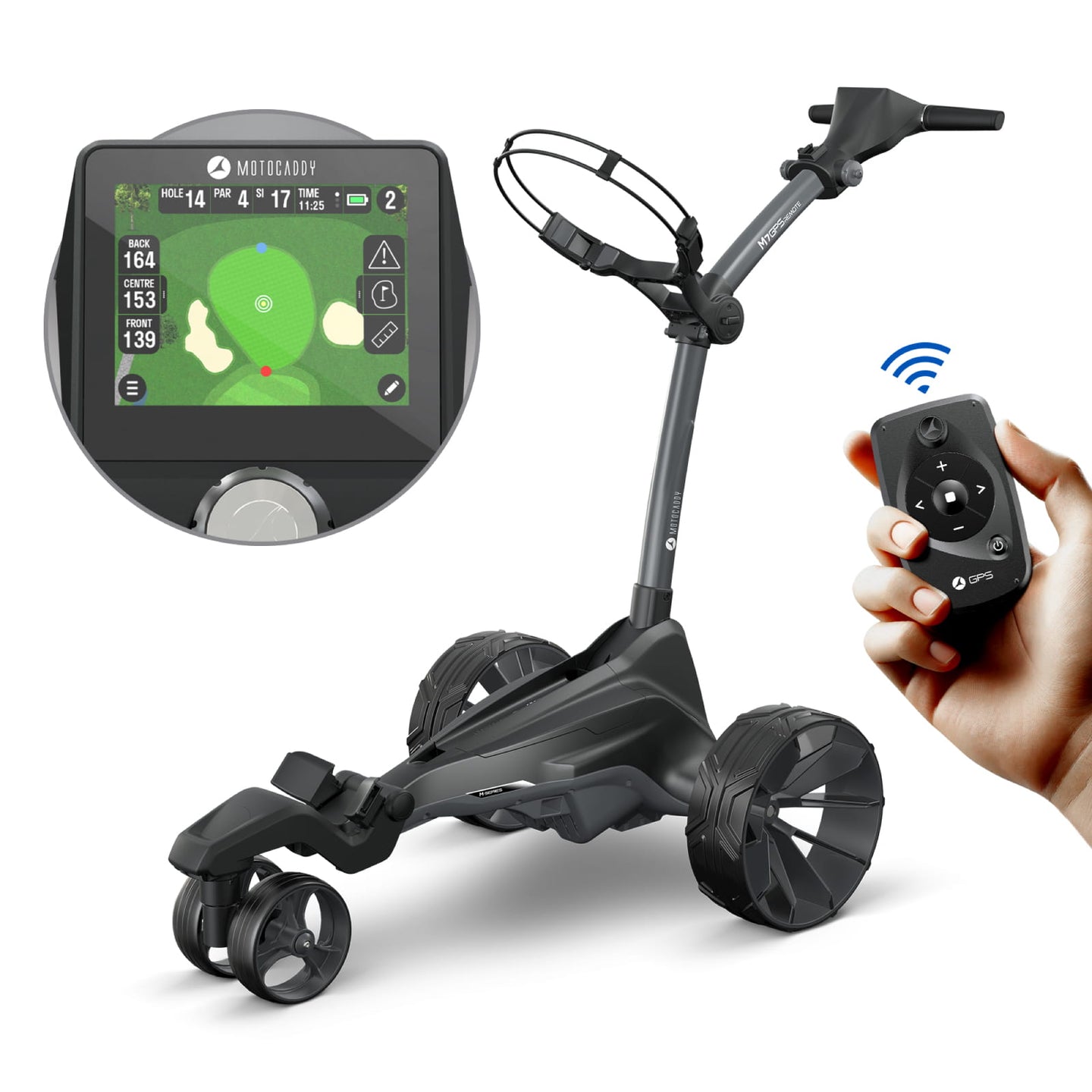 Motocaddy M7 GPS Remote 2026 electric golf trolley