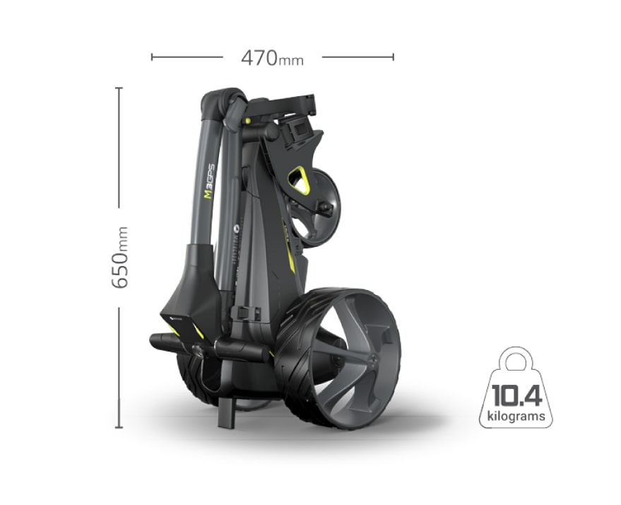 Motocaddy M3 GPS Folded Size