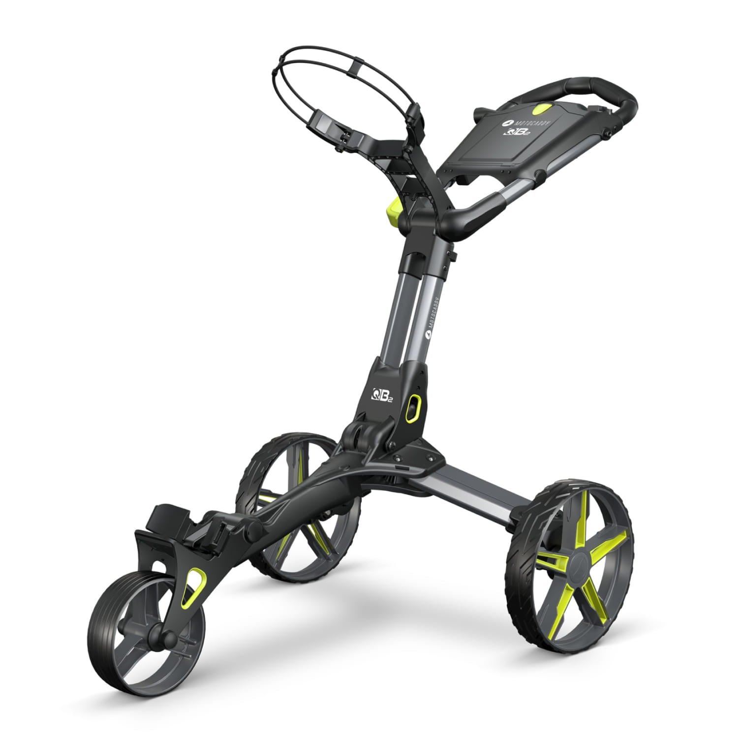 Motocaddy QB2 Push Trolley | Lime | Free Umbrella & Drink Holder