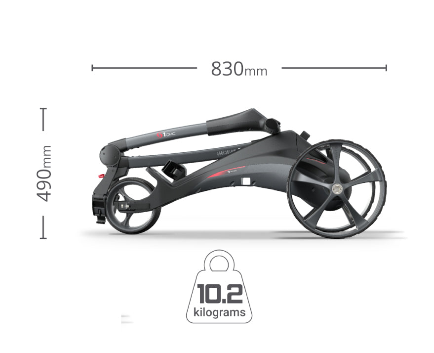 Motocaddy S1 DHC Folded Dimensions